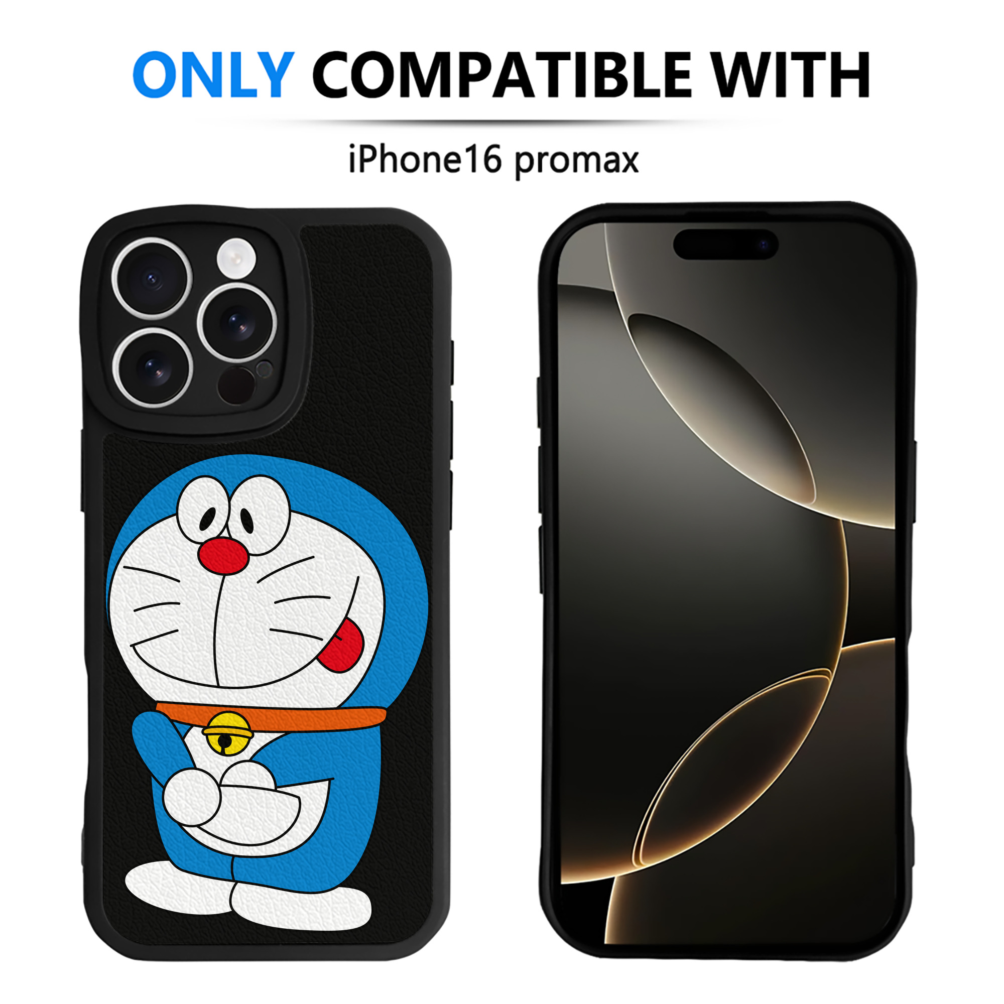 （画像用） ドラえもん Doraemon 【iPhone 16シリーズ対応】シリコンスマホケース（レザー調） 材質：シリコン